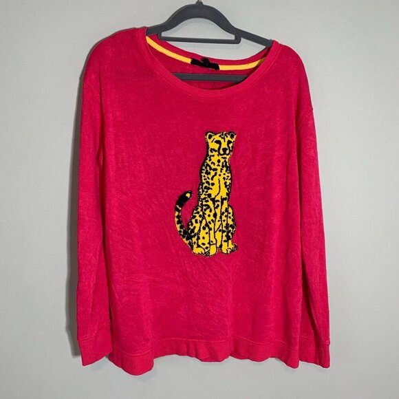 Jane and Delancey cheetah leopard tiger animal long sleeve sweater - Picture 1 of 9